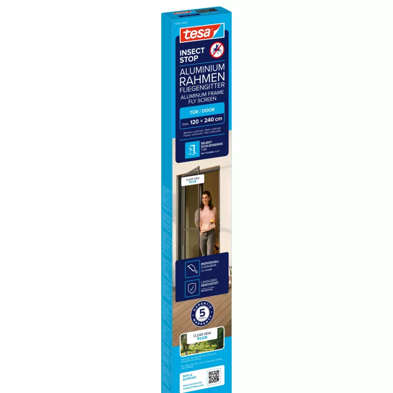 tesa Insect Stop antracitové ochranné dvere proti hmyzu 1,2 x 2,4 m 55197-00101-00