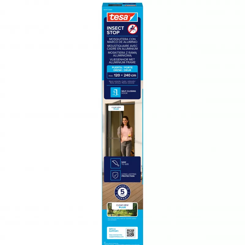 tesa Insect Stop antracitové ochranné dvere proti hmyzu 1,2 x 2,4 m 55197-00101-00