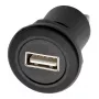 EXSYS EX-49212 USB 2.0 montážny adaptér, USB-A konektor samica na USB-A konektor samica, čierny