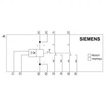 Siemens SIRIUS 3RN2 termistorové motorové ochranné relé 3RN2011-1BA30, 24 V AC/DC, 1 NO + 1 NC, skrutkové svorky, DIN lišta