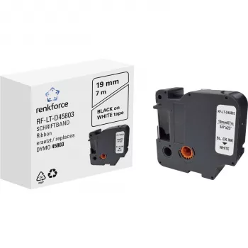 Renkforce RF-LT-D45803 kompatibilná DYMO D1 kazeta popisovacej pásky, 19 mm, biela/čierna, 7 m RF-6027838