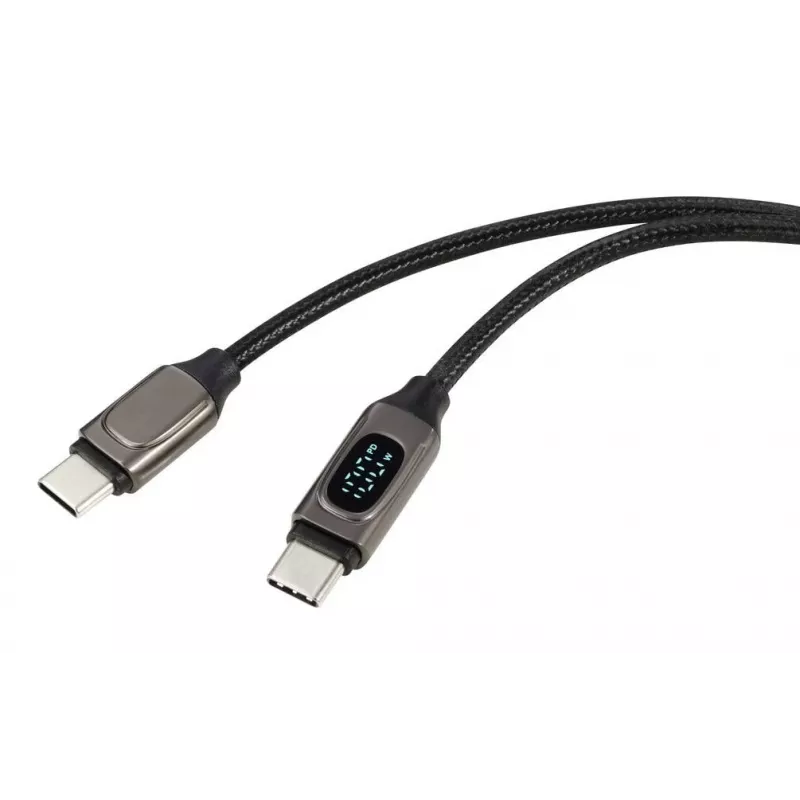 Renkforce USB-C na USB-C kábel 2.0, 2 m, strieborný (metallic) RF-6249498
