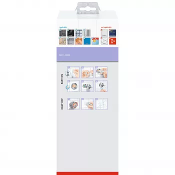 tesa MOON WHITE sada WC kefy a držiaka, samolepiaca, kov, matná biela 40571-00000-00