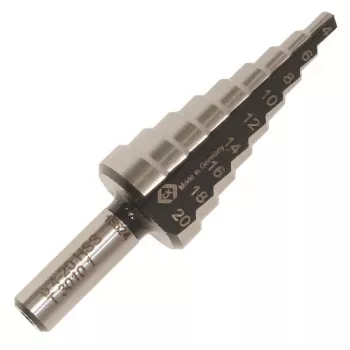 C.K Tools HSS stupňovitý vrták 6-20 mm T3010 1 s valcovou stopkou