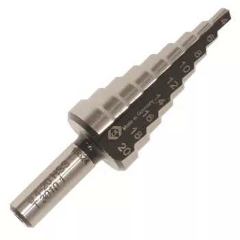 C.K Tools HSS stupňovitý vrták 6-20 mm T3010 1 s valcovou stopkou