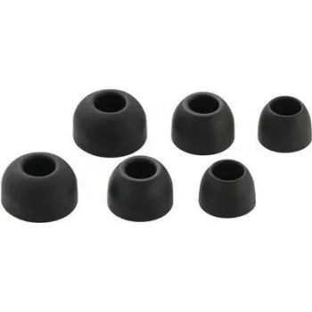Renkforce In-Ear slúchadlá náušníky, 3 páry, čierne (RF-5044672)