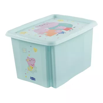 keeeper Karolina Peppa Pig úložná krabica, 30 litrov, akvamarínová, s viečkom, stohovateľná 1223862433600