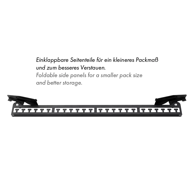LogiLink PrimeLine 24-portový tienený Cat.6A Keystone patch panel, 19 palcov 1U, čierny (RAL9005), 24x Keystone modul v balení NK5001