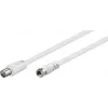 Wentronic Goobay SAT/anténny spojovací kábel, biely, 2,5 m - F-konektor samec na IEC/koaxiálny konektor samec (11727)