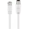 Wentronic Goobay SAT/anténny spojovací kábel, biely, 2,5 m - F-konektor samec na IEC/koaxiálny konektor samec (11727)