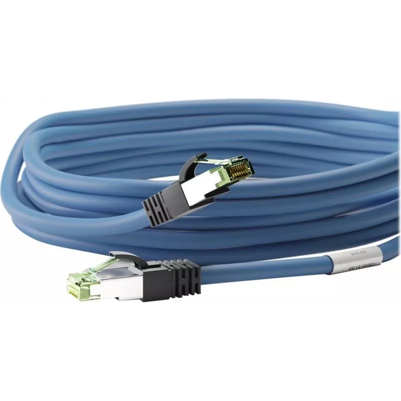 Wentronic Goobay CAT 8.1 patch kábel, S/FTP (PiMF), modrý, 2 m - LSZH bez halogénov, meď AWG 24 (45660)