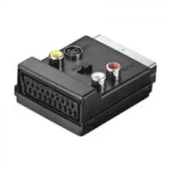 Wentronic AVK 198 SCART na 3x RCA/S-Video adaptér, čierna 50312
