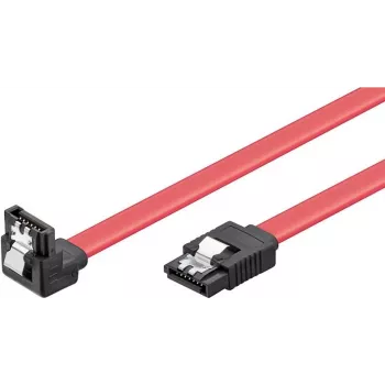Wentronic 93116 SATA III kábel 0,5m červený, 6Gbps so zaisťovacími klipmi