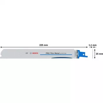 Bosch S 1137 EAF čepeľ šabľovej píly na hrubý kov, 225 mm, balenie 5 ks 2608658989