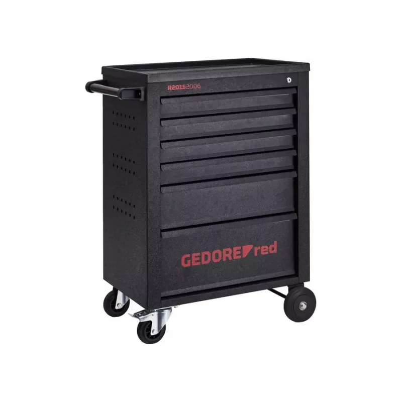 Gedore RED MECHANIC dielenský vozík, 6 zásuviek, čierny (3300012)