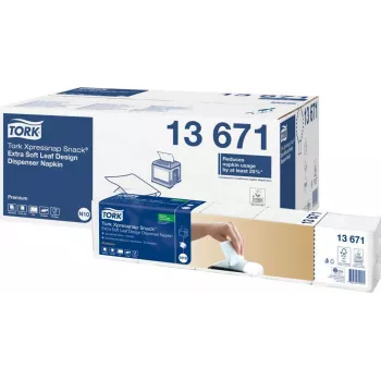 TORK Xpressnap Snack® papierové servítky 13671, 1-vrstvové biele, 200 servítok na balenie, 8 balení (1600 celkom)