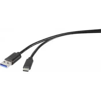 Renkforce RF-4599658 USB 3.2 Gen 1 kábel, USB-A na USB-C, 0,5 m, čierny