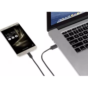 Renkforce RF-4599658 USB 3.2 Gen 1 kábel, USB-A na USB-C, 0,5 m, čierny