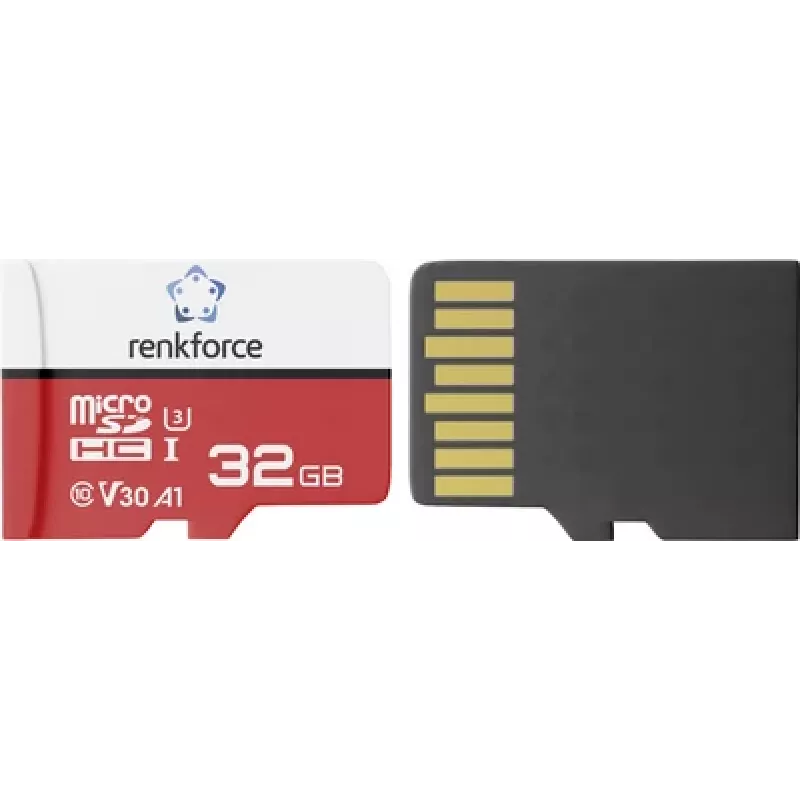 Renkforce RFEmSD32 microSDHC karta 32 GB A1, V30, UHS-I, so SD adaptérom RF-7488100