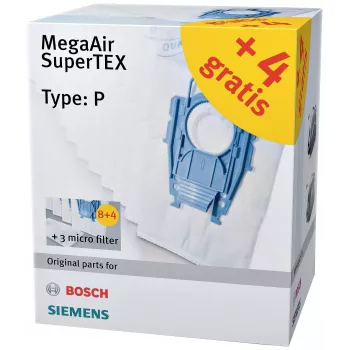 Siemens VZ123FP MegaAir SuperTEX sada vreciek do vysávača (typ G/G ALL, 4 vrecká + 1 mikrofiltra)