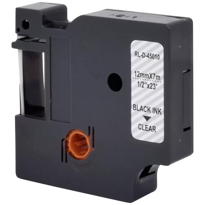 RENKFORCE RF-LT-D45010 kompatibilná páska DYMO D1 12mm transparentná čierna na 7m RF-6027820