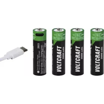 VOLTCRAFT AA Mignon Li-Ion batéria 2000 mAh 1,5 V balenie 4 ks s USB-C nabíjaním (VC-17275570)