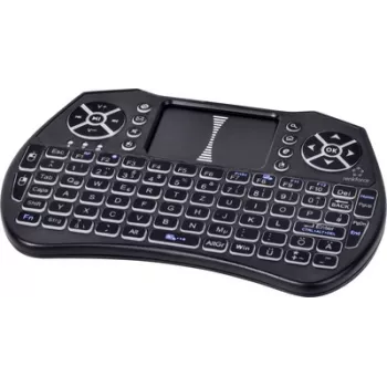 Renkforce RF-MWK-103 bezdrôtová klávesnica s integrovaným touchpadom, nemecká QWERTZ, čierna RF-7481488