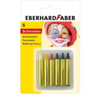 FABER-CASTELL EBERHARD FABER líčiace ceruzky, krátke, 6 farieb, vysoká intenzita, dermatologicky testované, 1 set (579106)
