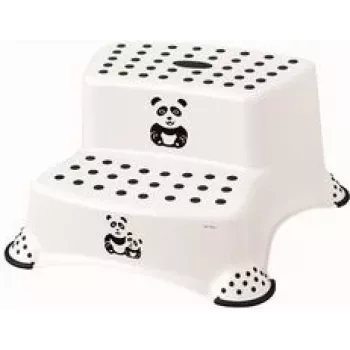 keeeper kids Igor Panda 2-stupňová stolička, biela s potlačou panda, nosnosť 120 kg, protišmykové nožičky 1003110024100