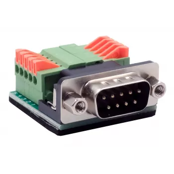 EXSYS EX-49000 sériový adaptérový kábel D-SUB 9-pinový samec na 10-pinovú skrutkovú svorku, 30 cm
