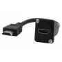 EXSYS EX-49162 HDMI typ A samica na samec adaptérový kábel, 20 cm, 4K, High Speed s Ethernet, čierny