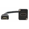 EXSYS EX-49162 HDMI typ A samica na samec adaptérový kábel, 20 cm, 4K, High Speed s Ethernet, čierny