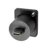 EXSYS EX-49167 D-Typ USB-C konektor samica na konektor samec montážny adaptér, USB 3.2 Gen 2, 10Gbps