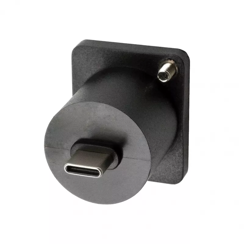 EXSYS EX-49167 D-Typ USB-C konektor samica na konektor samec montážny adaptér, USB 3.2 Gen 2, 10Gbps