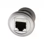 EXSYS EX-49196 kovový adaptér RJ45 na montáž do panela, samica–samica