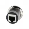 EXSYS EX-49196 kovový adaptér RJ45 na montáž do panela, samica–samica