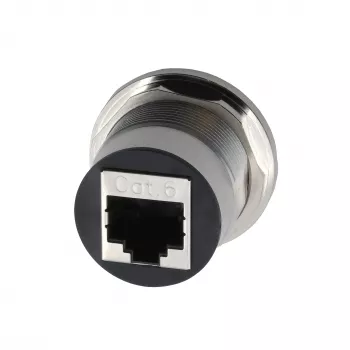 EXSYS EX-49196 kovový adaptér RJ45 na montáž do panela, samica–samica