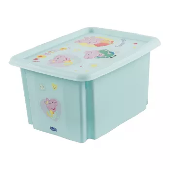 keeeper úložná krabica karolina Peppa Pig, 15 litrov stohovateľná/vnárateľná krabica s vekom, PP, akvamarínová, 1 kus 1223662433600