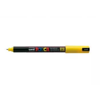 POSCA PC-1MR lakový marker žltý 0,7 mm ultrajemný okrúhly hrot vodouriediteľný pigmentový atrament vodoodolný bez zápachu 1 kus PC1MR J