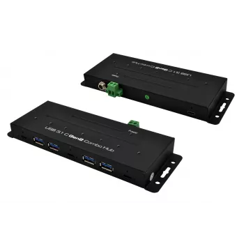 EXSYS EX-1247HMVS 7-port USB 3.2 Gen 2 priemyselný hub s montážou na DIN lištu