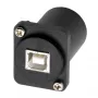 EXSYS EX-49157 D-typ USB 2.0 montážny adaptér, USB-B konektor samica na USB-A konektor samica