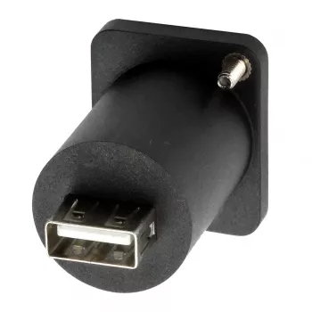 EXSYS EX-49157 D-typ USB 2.0 montážny adaptér, USB-B konektor samica na USB-A konektor samica