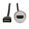 EXSYS EX-49180 kovový panelový HDMI adaptér, konektor samica na konektor samec, 30 cm