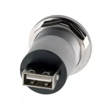 EXSYS EX-49193 kovový panelový montážny USB-2.0 adaptér USB-B konektor samica na USB-A konektor samica