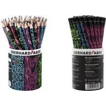 FABER-CASTELL EBERHARD FABER NEON HB grafitové ceruzky, balenie 72 ks guľatý obal, 2,0 mm tuha, bez obsahu dreva 511899