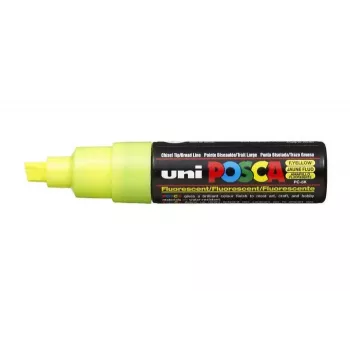 POSCA PC-8K J fluo neónovo žltý klinový hrot pigmentový marker, 8,0 mm šírka stopy, 1 kus