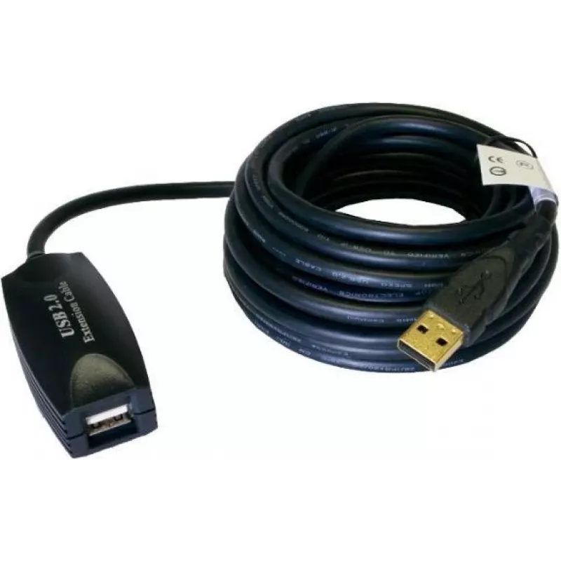 EXSYS EX-1401 aktívny USB 2.0 predlžovací kábel 5m USB-A konektor samec na konektor samica s regeneráciou signálu
