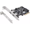 EXSYS EX-12001-2 PCIe x2 Low-Profile USB 3.2 Gen 2x2 adaptér