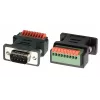 EXSYS EX-49110 DB9 konektor samec na 9-pin svorkovnicový blok adaptér s tlačidlom