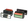EXSYS EX-49111 9-pin D-Sub konektor samica na 9-pin svorkovnicový blok adaptér s tlačidlom, sivý